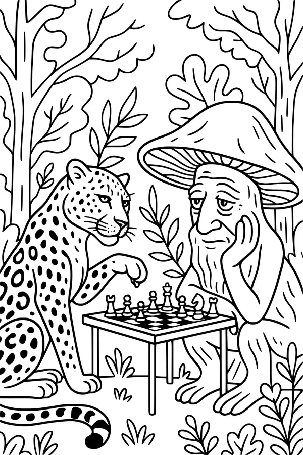 Leopard’s Clever Game in the Forest