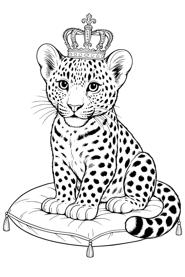 Leopard Prince on His Royal Pillow