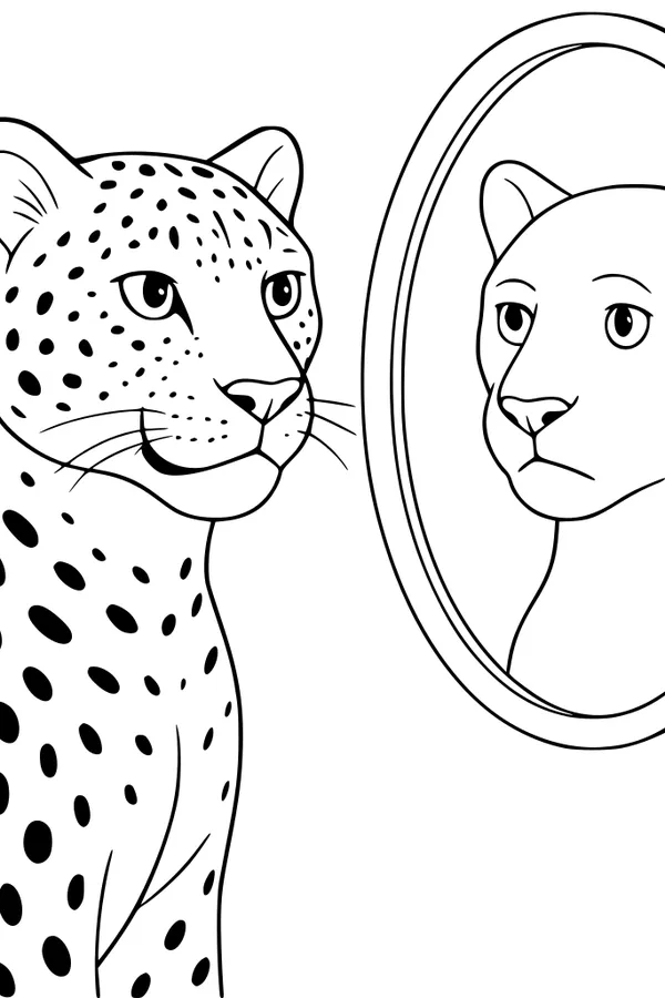 The Spotted Leopard’s Curious Reflection