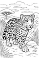 Spotted Leopard Walks the Wild Path