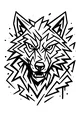 Lightning Wolf Face