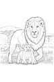 The Lion King and His Little Cub