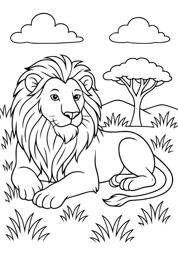Sunny Day With the Gentle Lion King