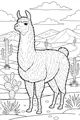 Fluffy Llama in the Sunny Desert