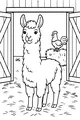 Barnyard Hello with Llama and Rooster