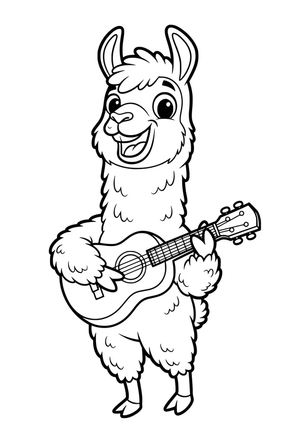 Llama Strums a Sunny Song