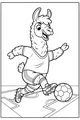 Llama Scores a Goal on the Field