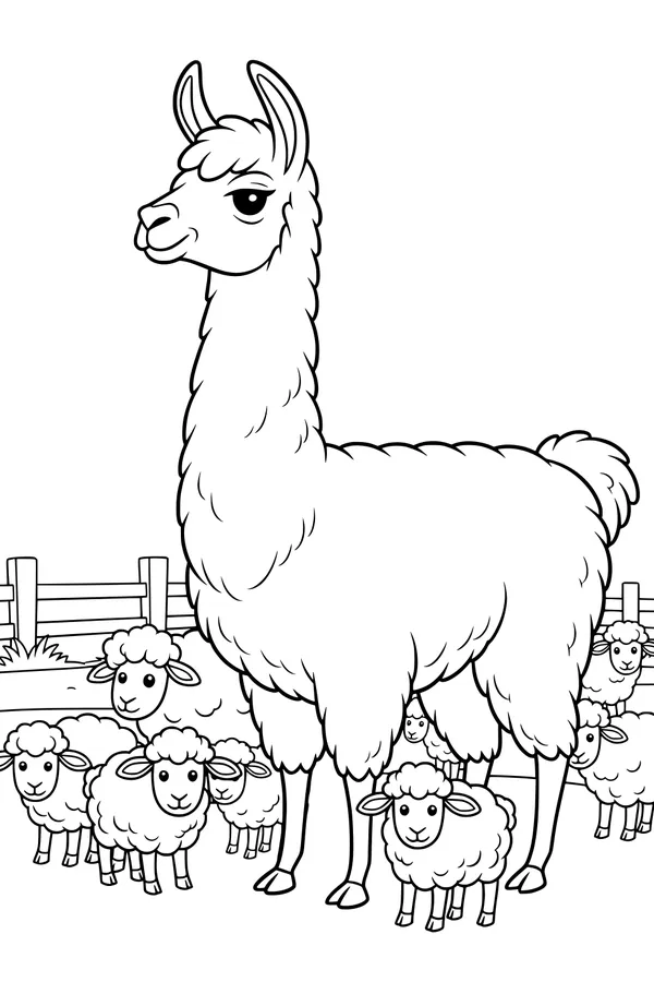 The Llama and the Fluffy Sheep Parade