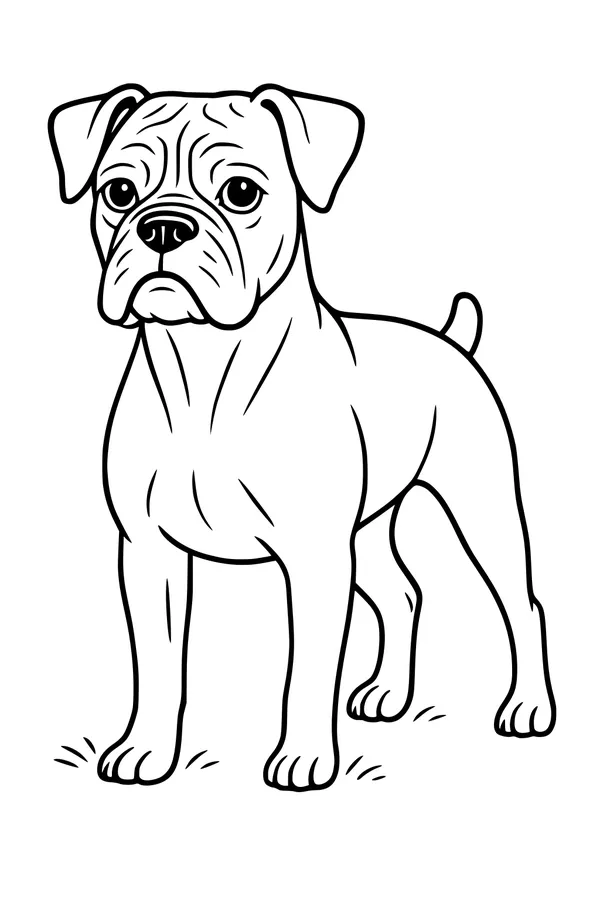 Wrinkle-Nose Pup in the Yard