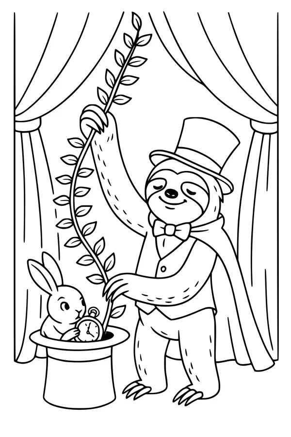 The Great Sloth Magician’s Leafy Trick