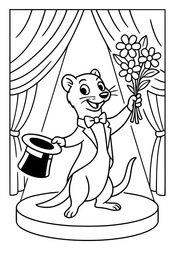 Magician Weasel Takes the Stage