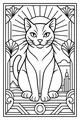 Sunny City Cat with Fancy Frame