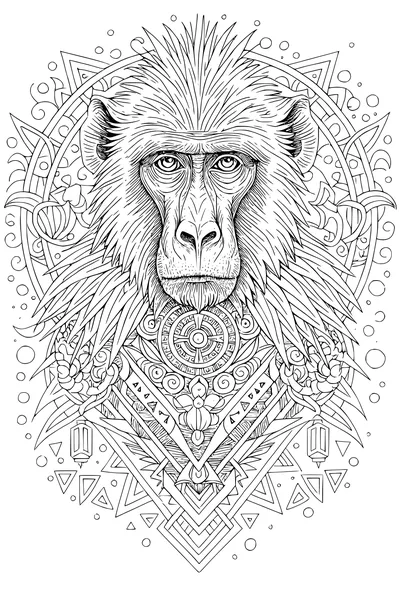 Baboon King and His Jungle Crown
