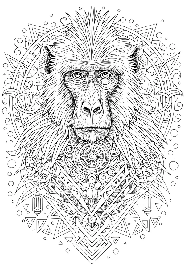 Baboon King and His Jungle Crown