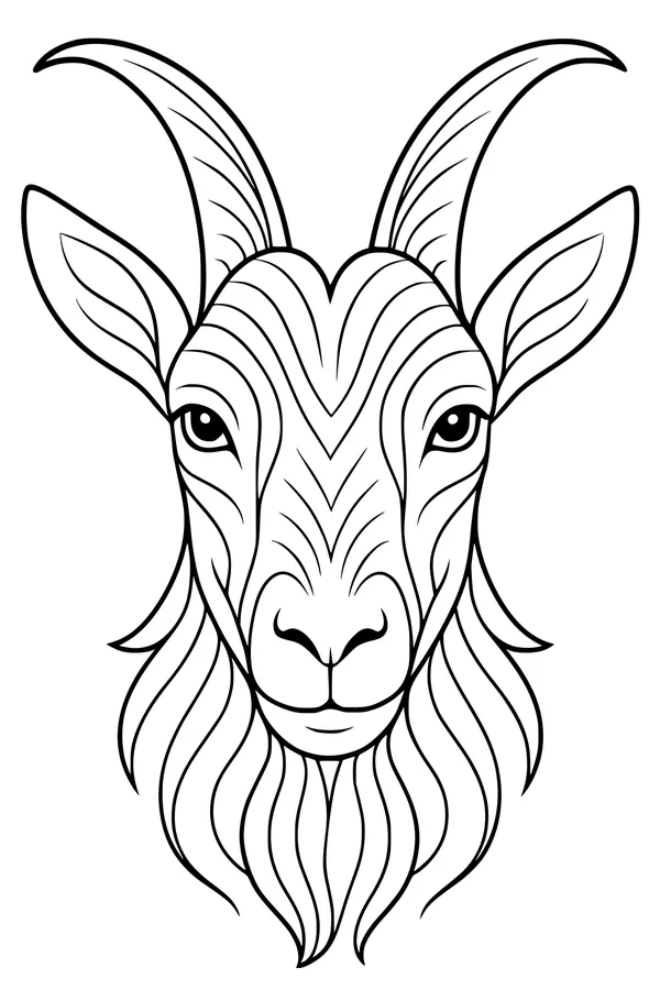 The Wise Goat With Twisty Horns