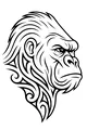 Gorilla With Wild Wavy Patterns