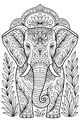 Gentle Giant Elephant with Swirly Patterns