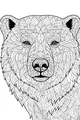 Majestic Polar Bear with Fancy Fur Swirls