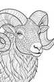Woolly Ram with Swirly Horns