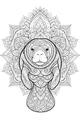 Mellow Manatee in a Swirly Sea