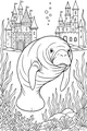 The Gentle Manatee’s Castle Swim