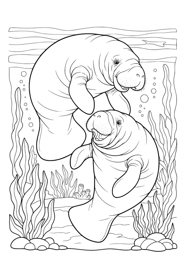 Underwater Manatee Meet-Up