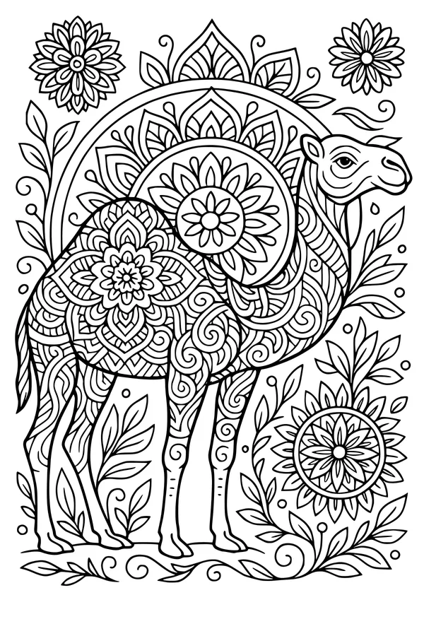 Mandala Camel Blooms in the Garden