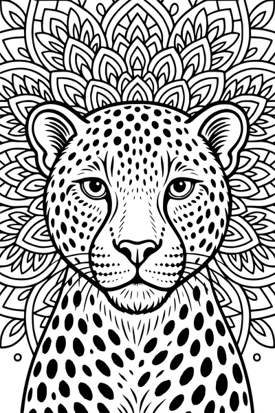 Cheetah King With a Crown of Patterns