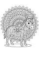 Donkey with a Dazzling Mandala Mane