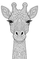 Mazy Patterns on Tall Giraffe Face