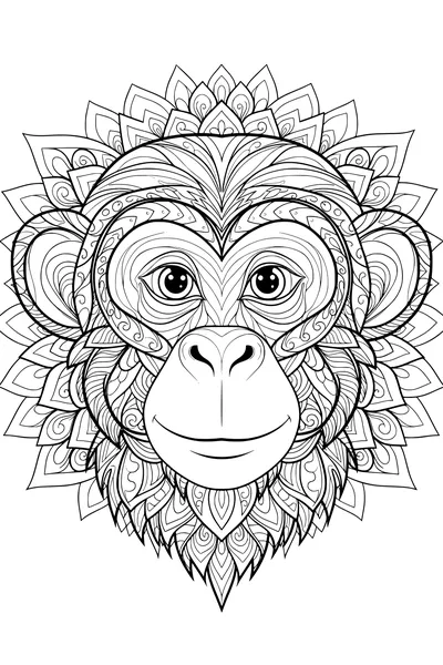Milo the Monkey with Swirly Fur