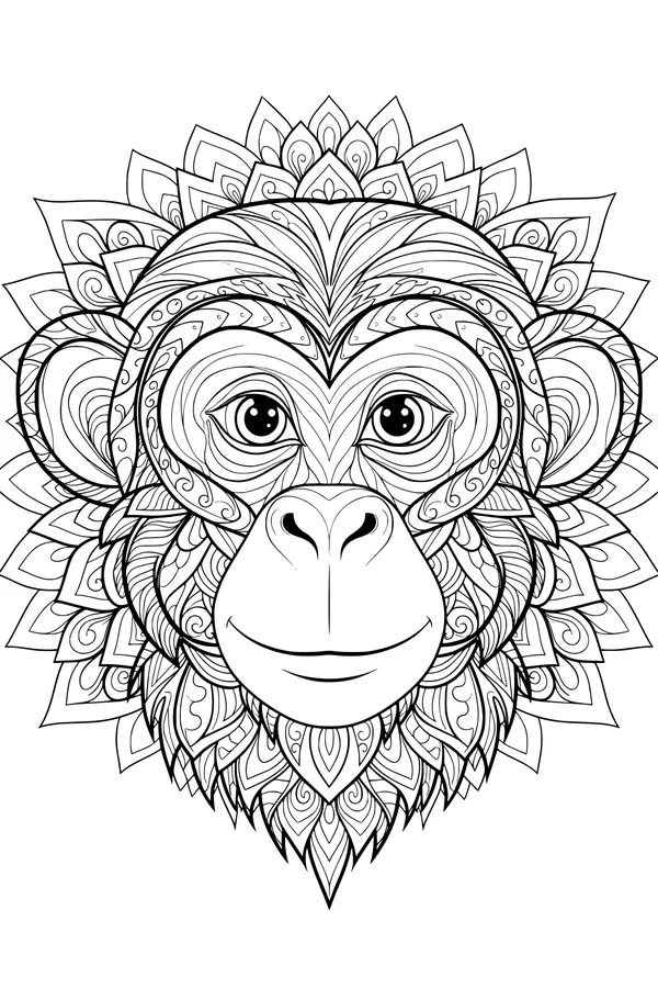 Milo the Monkey with Swirly Fur