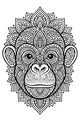 Mandala Monkey Smiles Wide