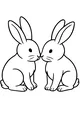 Two Bunny Friends Nose to Nose
