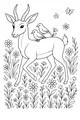 Meadow Parade With the Gazelle and Birds