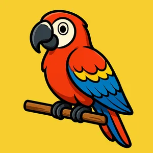 Parrots coloring page category