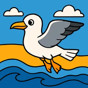 Seagulls coloring page category
