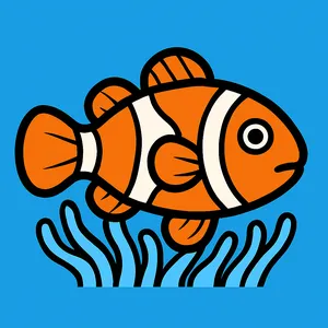 Clownfishes coloring page category