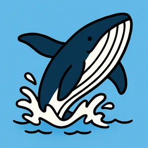 Whales coloring page category