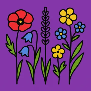 Wildflowers coloring page category