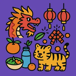 Lunar New Year / Chinese New Year coloring page category