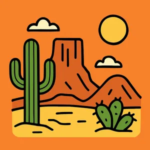 Deserts & Canyons coloring page category