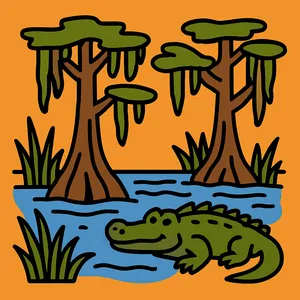 Wetlands & Swamps coloring page category