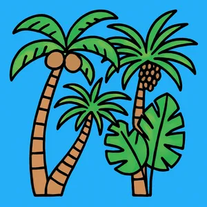 Palm Trees coloring page category