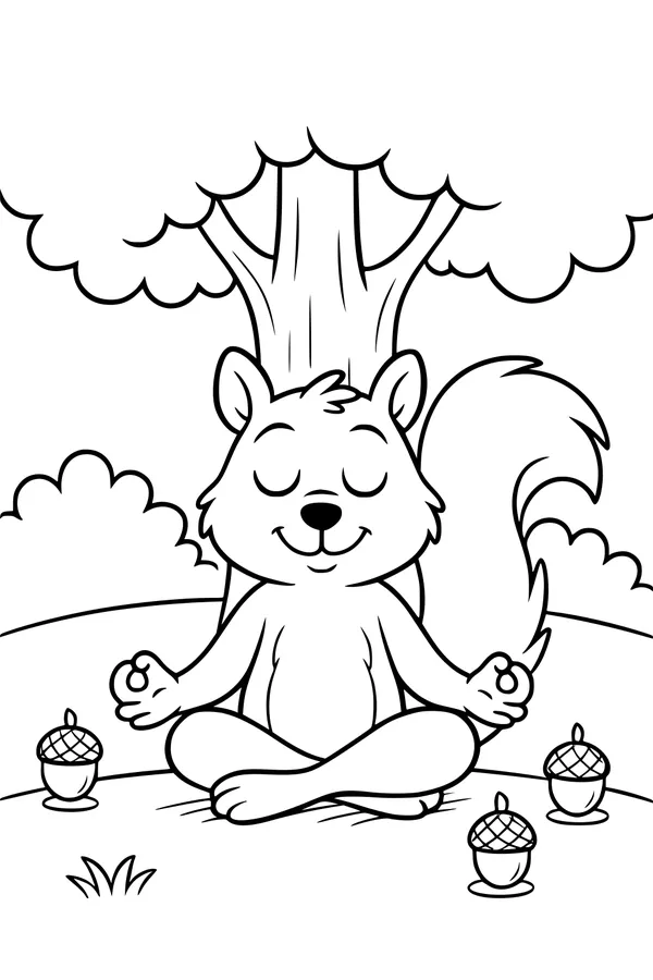 Serena Squirrel’s Calm Forest Moment