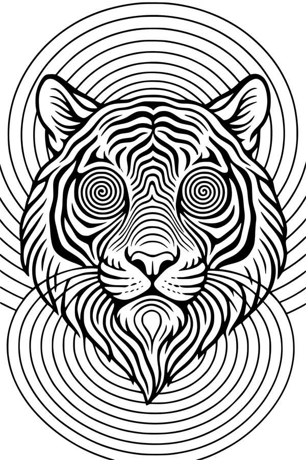 Tiger’s Magical Stripes and Swirls