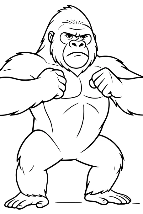 Mighty Gorilla Beats His Chest
