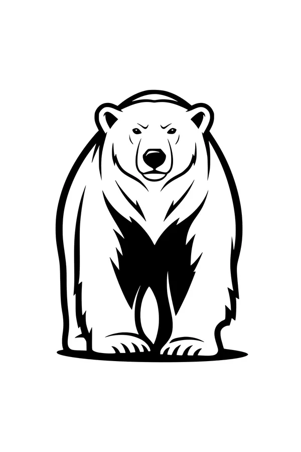 Big Bear Stands in the Snowy North
