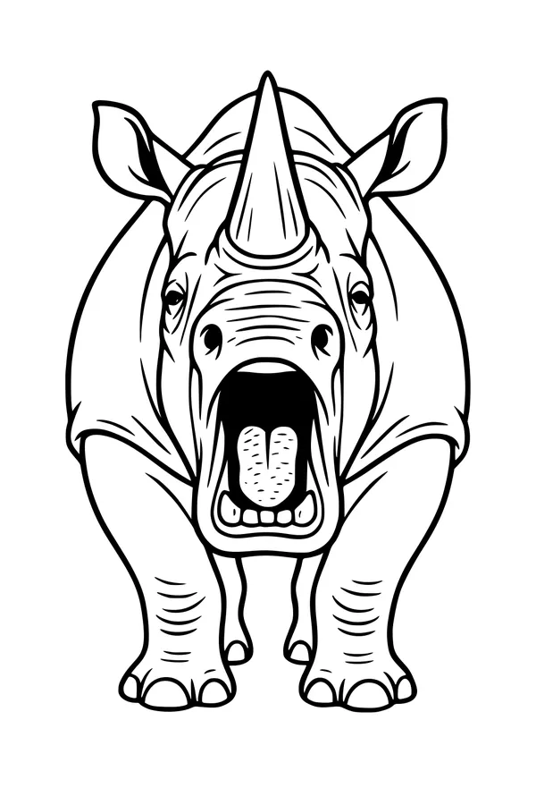 Roaring Rhino in the Sunshine