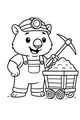 Wombat Miner With Rock Cart